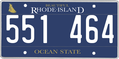 RI license plate 551464