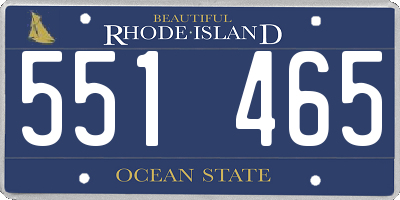 RI license plate 551465
