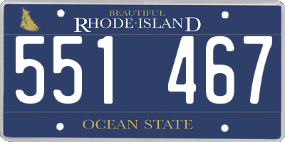 RI license plate 551467
