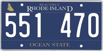 RI license plate 551470