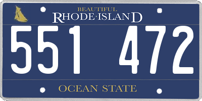 RI license plate 551472