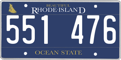 RI license plate 551476
