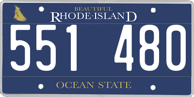 RI license plate 551480