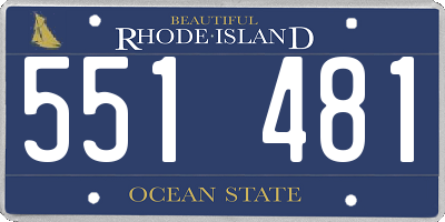 RI license plate 551481