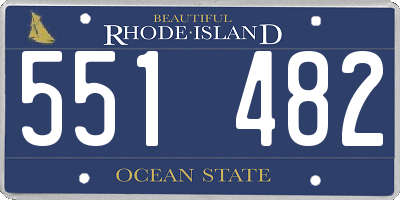 RI license plate 551482