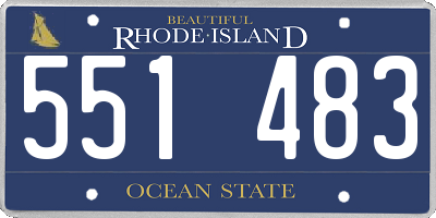 RI license plate 551483