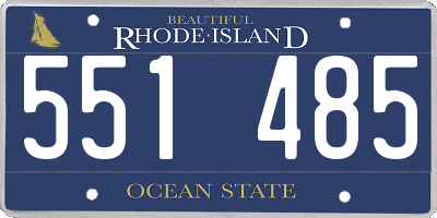 RI license plate 551485