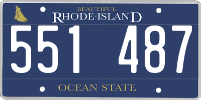 RI license plate 551487