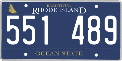 RI license plate 551489