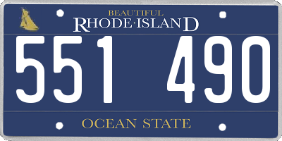 RI license plate 551490