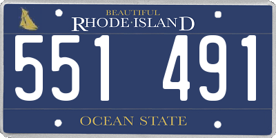 RI license plate 551491