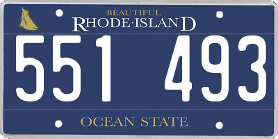 RI license plate 551493