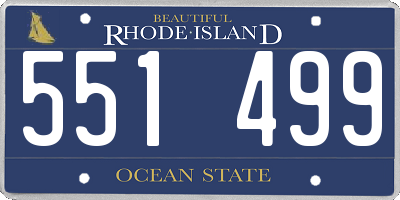 RI license plate 551499