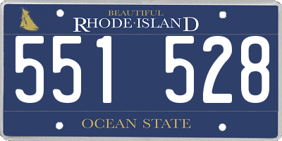 RI license plate 551528