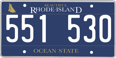 RI license plate 551530