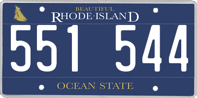 RI license plate 551544
