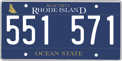RI license plate 551571