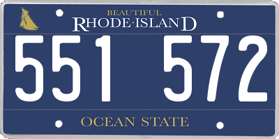 RI license plate 551572