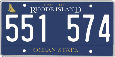 RI license plate 551574