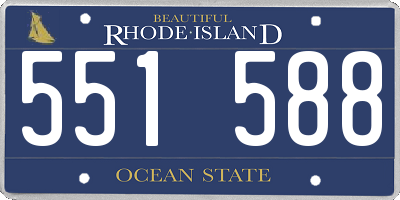 RI license plate 551588