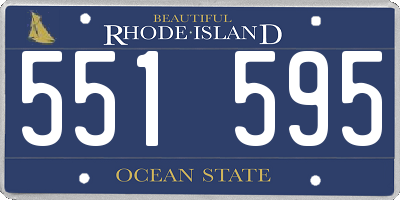 RI license plate 551595