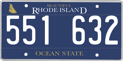 RI license plate 551632
