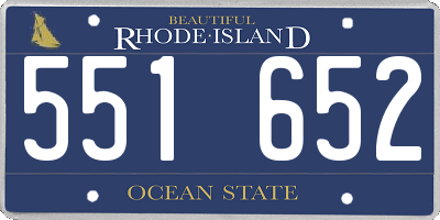 RI license plate 551652