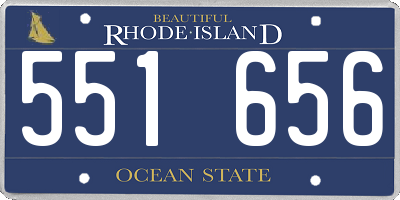RI license plate 551656