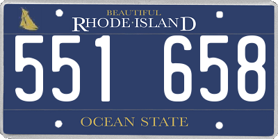 RI license plate 551658