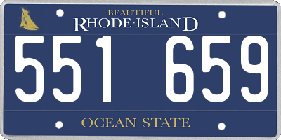 RI license plate 551659