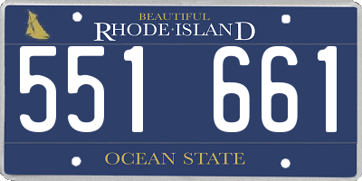 RI license plate 551661