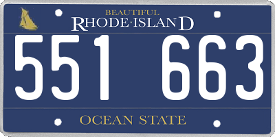 RI license plate 551663