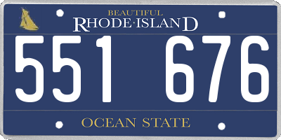 RI license plate 551676
