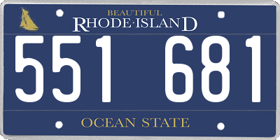 RI license plate 551681