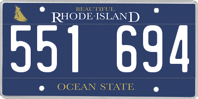 RI license plate 551694