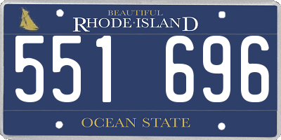 RI license plate 551696