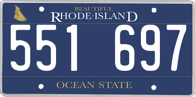 RI license plate 551697