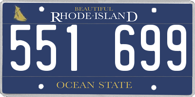 RI license plate 551699