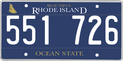 RI license plate 551726