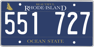 RI license plate 551727