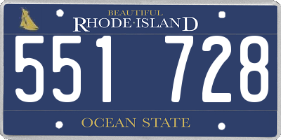 RI license plate 551728