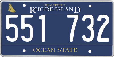 RI license plate 551732