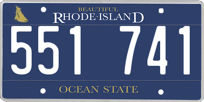 RI license plate 551741