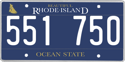 RI license plate 551750