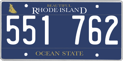 RI license plate 551762
