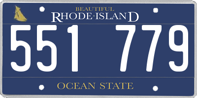 RI license plate 551779