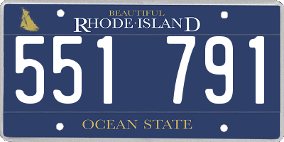 RI license plate 551791