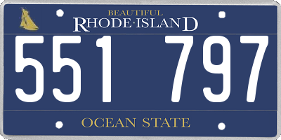 RI license plate 551797