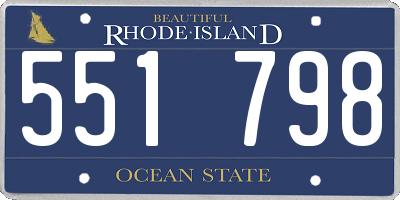 RI license plate 551798