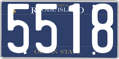 RI license plate 5518